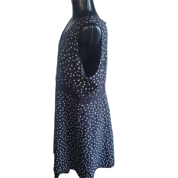 Ricki's Black and White Polka Dot Sleeveless Dress 18 - Picture 4 of 6